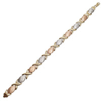 Tricolor XO Fancy Bracelet (14K).