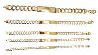 ID Italian Diamond-Cut Cuban link Bracelet (14K).