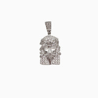 Zirconia Jesus Head Pendant (Silver)