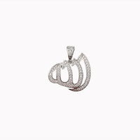 Zirconia Pave Allah Pendant (Silver)