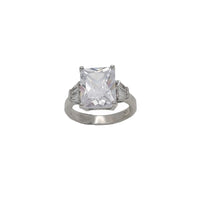 Zirconia Princess Cut Engagement Ring (Silver)