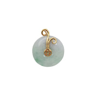 Jade Disc Pendant (14K)