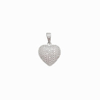 Mini Heart CZ Pendant (Silver)