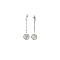 Zirconia Dangling Earrings (14K)