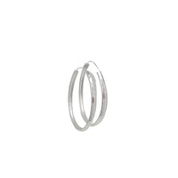 Diamond-Cut Hoop Earrings (SILVER)