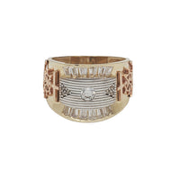 Zirconia Baguette Anchor Ring (14K)