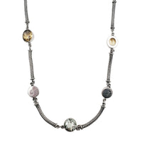 Fancy Multicolor Zirconia Station Chain (Silver)