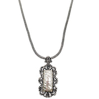 Square Pendant Necklace (Silver)