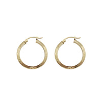 Diamond-cut Hoop Earrings (14K)