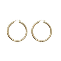 Diamond-cut Hoop Earrings (14K)