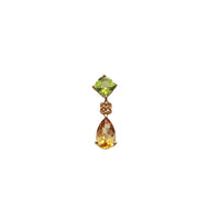 Citrine, Peridot and Diamond Pendant (18K)