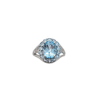 Diamond Blue Topaz Ring (18K)