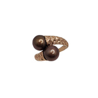 Brown Freshwater Pearls Ring (18K)