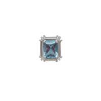 Rectangle Blue Topaz Pendant (18K)