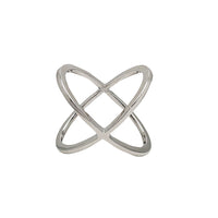 Plain Crossover Ring (Silver)