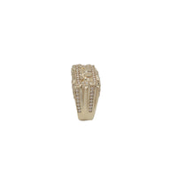 Zirconia Diamond-Cut Nugget Ring (10K)