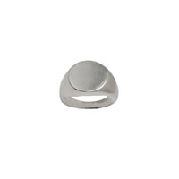 Custom Circle Signet Ring (Silver)