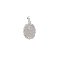 Zirconia Oval Saint Jude Pendant (Silver)