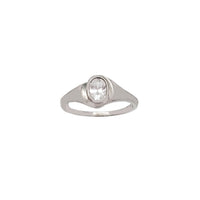Zirconia Oval Ring (Silver)