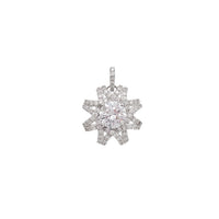 Cubic Zirconia Flower Pendant (Silver)