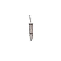 Iced-Out Bullet Pendant (Silver)