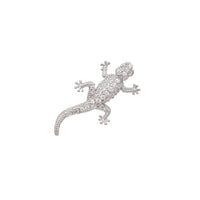 Zirconia Gecko Pendant (Silver)