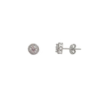 Round Stud Earrings (Silver)