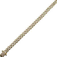 CZ Miami Cuban Bracelet Silver (Yellow)