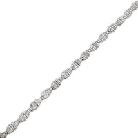 Zirconia Marquise Tennis Bracelet (Silver).