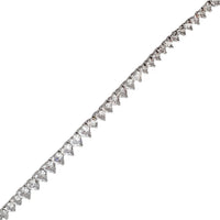 Zirconia Heart Tennis Bracelet (Silver)