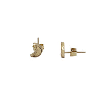 Moon Stud Earrings (14K)