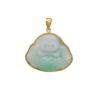Laughing Buddha Jade Pendant (14K)