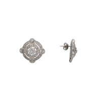 Zirconia Stud Earrings (Silver)