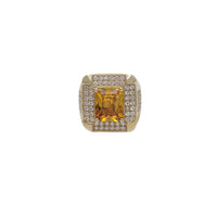Square Gemstone Men Ring (10K)