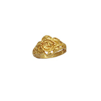 Textured Diamond Cut Flower Ring (24K)