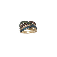 Diamond Multi-Color Rows Ring (14K)