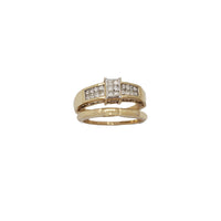 Diamond Princess-Cut Wedding Rings (14K)