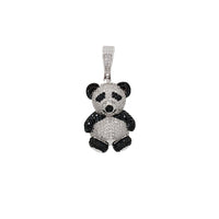 Zirconia Iced-Out Panda Pendant (Silver)