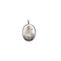 Oval Textured Locket Pendant (Silver)