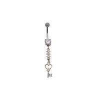 Zirconia Key Body Jewelry (Silver)