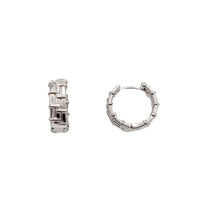 Terxtured Huggie Earrings (Silver)