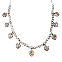 Zirconia Heart Chain (Silver)