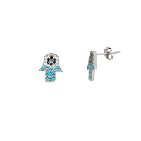 Hamsa Stud Earrings (Silver)