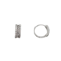 CZ Huggie Earring (Silver)
