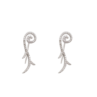 Zirconia Earrings (Silver)