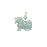 Dog Zodiac Sign Jade Pendant (14K)