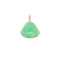 Laughing Buddha Jade Pendant (14K)