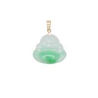 Laughing Buddha Jade Pendant (14K)
