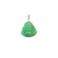 Laughing Buddha Jade Pendant (14K)