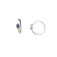 Purple Zirconia Huggie Earring (Silver)